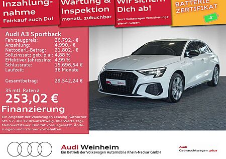 Audi A3 40 TFSIe 2x S-Line LED S-tronic uvm