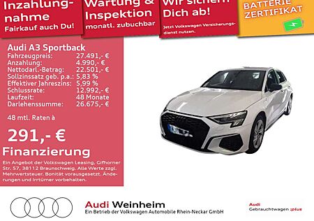 Audi A3 40 TFSIe 2x S-Line LED S-tronic uvm