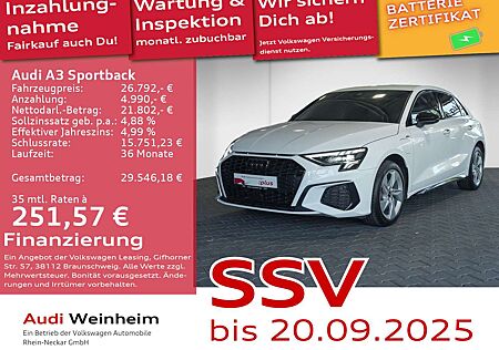 Audi A3 40 TFSIe 2x S-Line LED S-tronic uvm