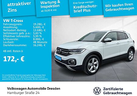 VW T-Cross Volkswagen Style 1.0 TSI DSG LED AHK NAVI APPCONN.