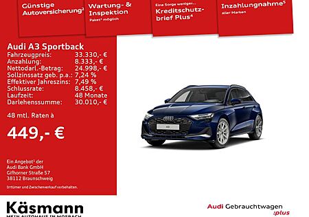 Audi A3 advanced 30TFSI LED NAV KAM SHZ ACC