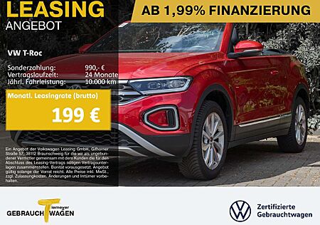 VW T-Roc Volkswagen Cabrio 1.0 TSI STYLE LM17 LED+ NAVI KAMERA