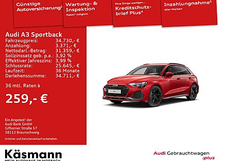 Audi A3 S line 30TFSI MATRIX KAM AHK NAV