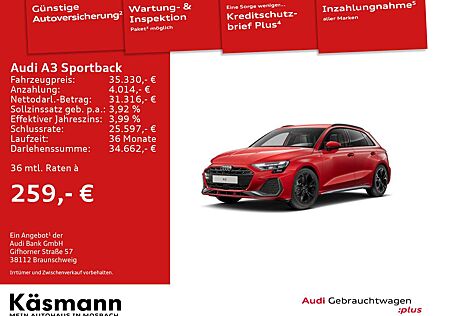 Audi A3 S line 30TFSI MATRIX KAM AHK NAV