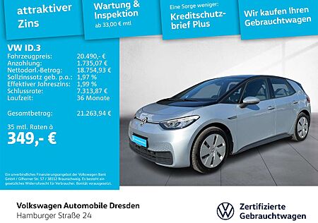 VW ID.3 Volkswagen Pure Performance LED APP STANDHZG