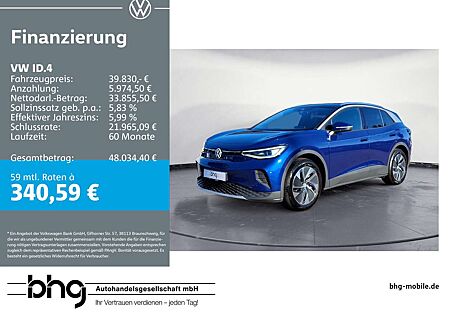 VW ID.4 Volkswagen Pro Style silver Design Navi conect Infotai