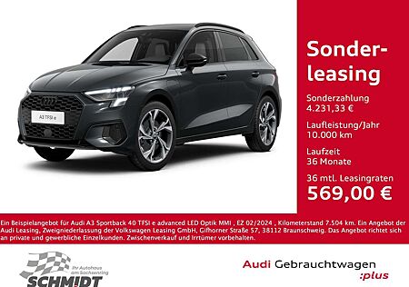 Audi A3 Sportback 40 TFSI e advanced LED Optik MMI