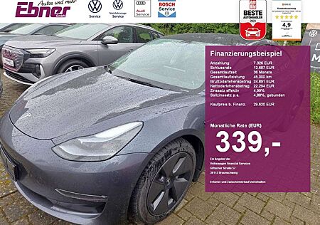 Tesla Model 3 LONG RANGE Dual AWD PARKSENSOREN+RYZEN+WPUMPE+PANO