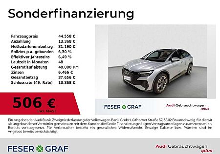 Audi Q4 e-tron Sportback 45 e-tron S line Ext/Navi/ACC/20 Zoll