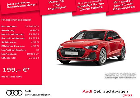 Audi A3 Sportback S line SHZ CARPLAY PDC ACC KAM LED