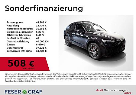 Audi Q5 Sportback 40 TDI S Line Int Pano,AHK,B&O,Navi,Lede