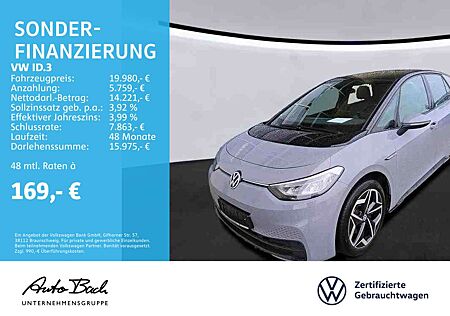 VW ID.3 Volkswagen Pro Navi LED Sitzhzg Climatronic EPH
