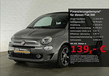 Fiat 500 CABRIO S+PARKPILOT+FALTDACH+SPORTSITZE+KLIMAANLAGE
