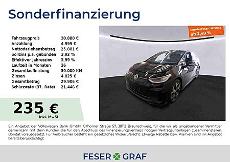 VW ID.3 Volkswagen Pro 150kW 62kWh Kamera AHK Navi Wärmepumpe