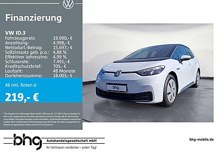 VW ID.3 Volkswagen Performance Upgrade Pure Navi connect DAB+