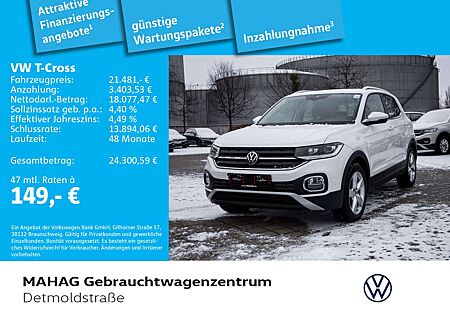 VW T-Cross Volkswagen Style 1.0 TSI LED Navi ParkPilot RearVie