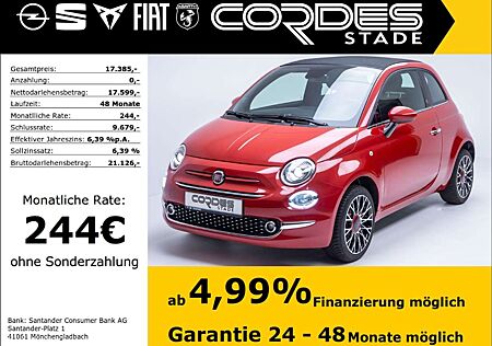 Fiat 500 Cabrio RED 1.0 GSE Hybrid Navi Allwetter Klima (26