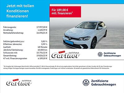 Volkswagen Polo MOVE 1.0 TSI NAVI SHZ LED ACC KLIMA 5-GANG ALU