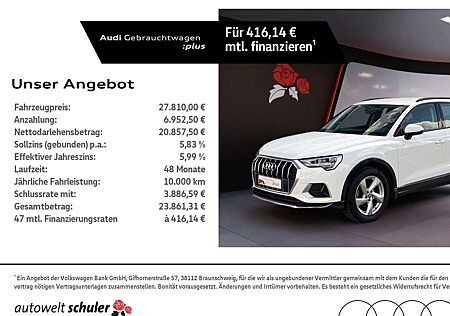 Audi Q3 35 2.0 TDI S-tronic advanced AHK CarPlay LED GRA