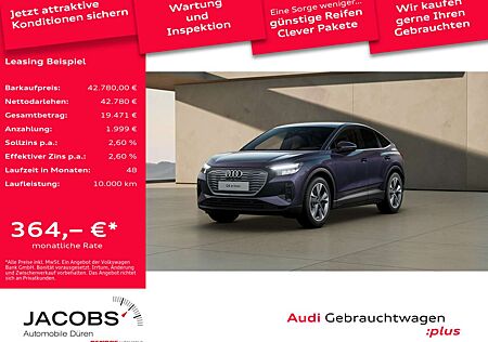 Audi Q4 e-tron Sportback 45 Wärmepumpe/AHK/20Zoll