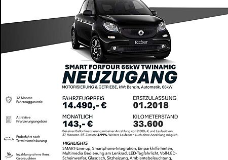 Smart ForFour TWINAMIC/LED/GLASDACH/TEMPOM/SITZHEIZ