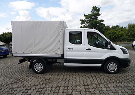 Ford Transit 350 L2 Pritsche+Plane DoKa 7-Sitzer+Klima+SHZ+4x4