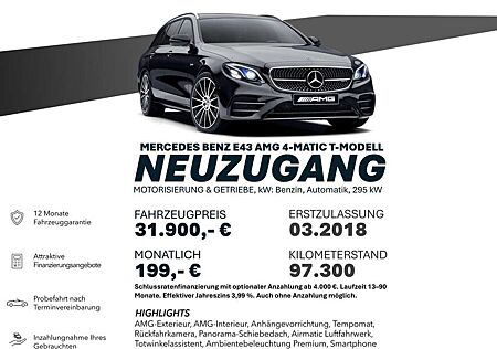 Mercedes-Benz E 43 AMG AMG /AHK/PANO/AIRM/BURMESTER Sportp.