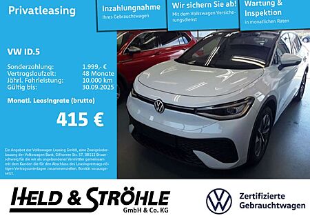 VW ID.5 Volkswagen Pro 210 kW IQ-LED AHK WÄPU ACC NAV 19" SHZ