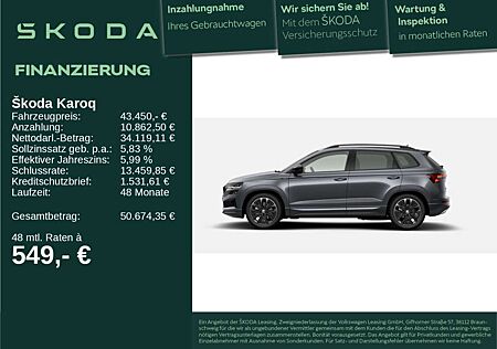 Skoda Karoq Sportline 2.0 TDI DSG AHK LED NAV E-KLAPPE