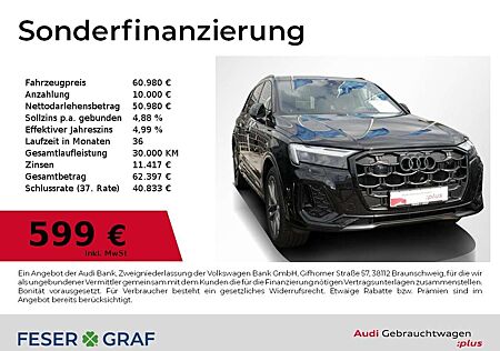 Audi Q7 45 TDI S line Ext/Matrix/HuD/ACC/AHK/Luft/Air/21 Z