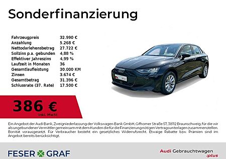 Audi A3 30TFSI S tronic SHZ/CarPlay/LED/PDC+/GRA/VC