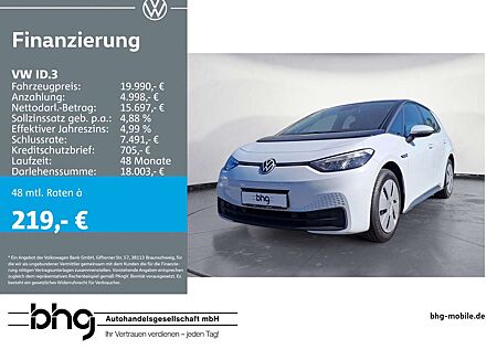 VW ID.3 Volkswagen Performance Upgrade Pure Navi connect DAB+
