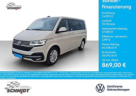 VW T6 Volkswagen .1 Multivan 2.0 TDI Highline 4M AHK NP: 93.971