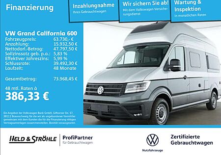 VW Grand California Volkswagen ACC HOCHBETT LED NAVI SOLAR