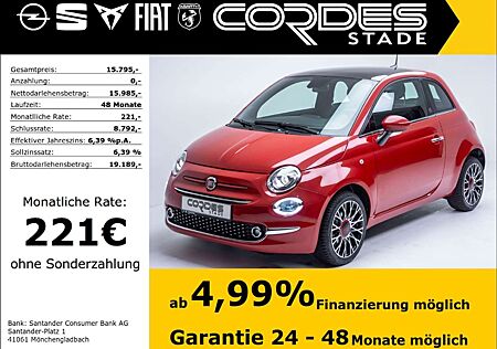 Fiat 500 Red 1.0 Mild Hybrid Navi Allwetterreifen PDC (173)