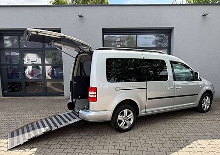 Volkswagen Caddy Maxi Behindertengerecht Rollstuhlrampe Seilwinde 5+1