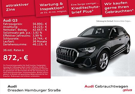 Audi Q3 45TFSI S line quat. Matrix Pano AHZV Standhz.