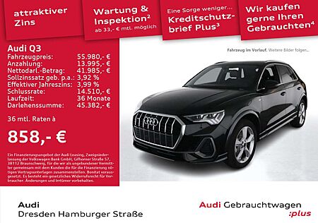 Audi Q3 45TFSI S line quat. Matrix Pano AHZV Standhz.