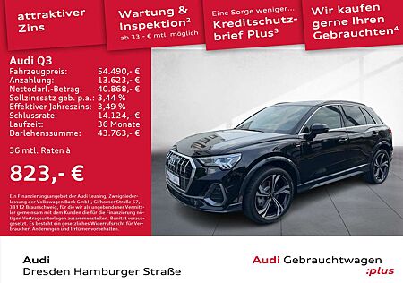 Audi Q3 45TFSI S line quat. Matrix Pano AHZV Standhz.