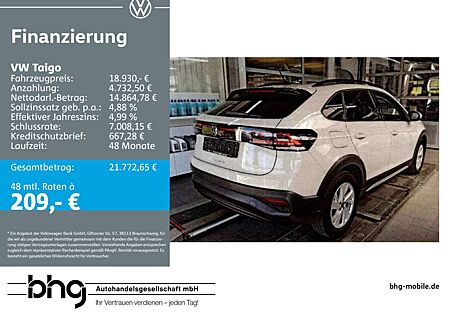 VW Taigo Volkswagen 1.0 TSI OPF Life