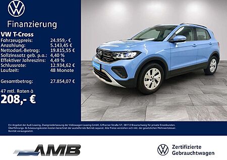 VW T-Cross Volkswagen Life 1.0 TSI AHK/LED/IQ.Drive/RFK/02.30G