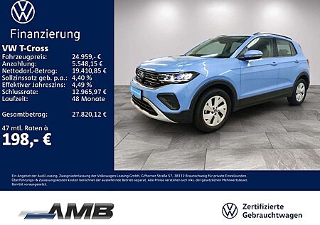 VW T-Cross Volkswagen Life 1.0 TSI AHK/LED/IQ.Drive/RFK/02.30G
