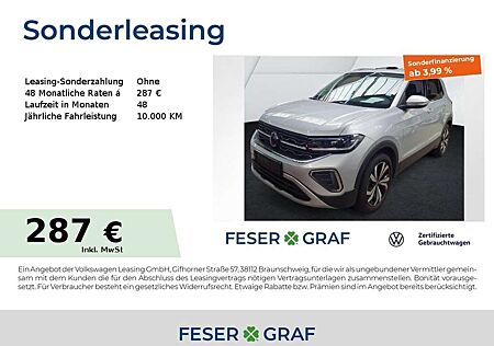 VW T-Cross Volkswagen Style 1.0 TSI DSG Navi IQ-LED SiHz DigiCockpit