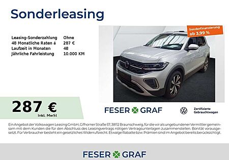 VW T-Cross Volkswagen Style 1.0 TSI DSG Navi IQ-LED SiHz DigiCockpit
