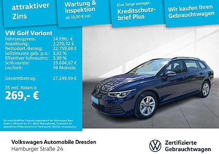 VW Golf Variant Volkswagen Golf VIII Variant Life 1.5 eTSI DSG APP TRAVEL