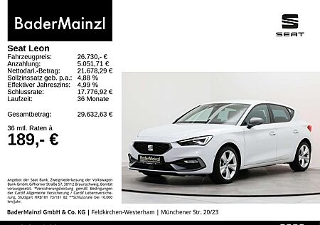 Seat Leon 1.5 eTSI DSG FR Navi Kam. SHZ Matrix ACC