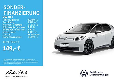 VW ID.3 Volkswagen 1st Plus Automatik Navi LED ACC EPH DAB