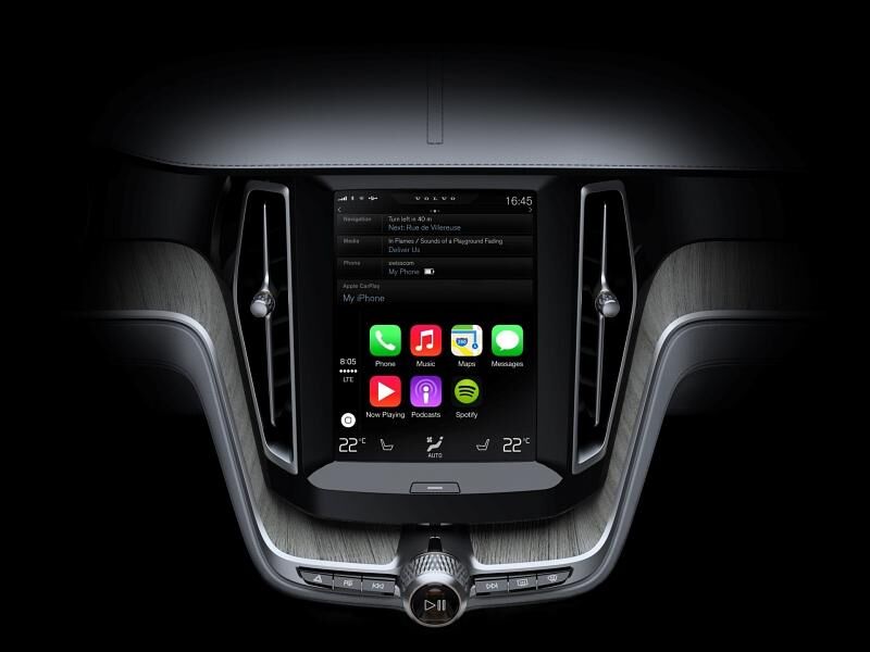 Volvo Bildschirme mit Carplay von Apple