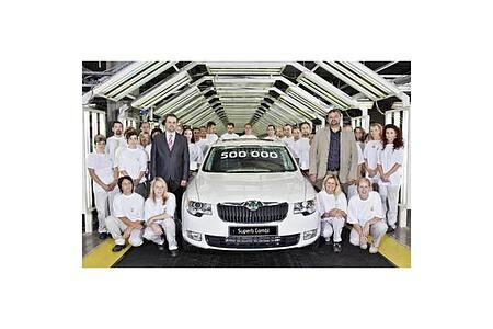 Produktionsjubiläum: 500.000ster Skoda Superb läuft vom Band