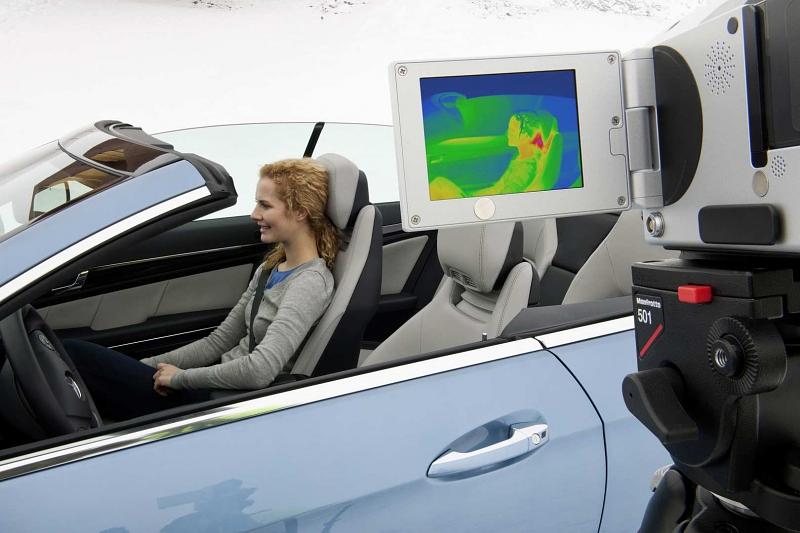 Im Mercedes SLK kam der Airscarf zum ersten Mal zum Einsatz.